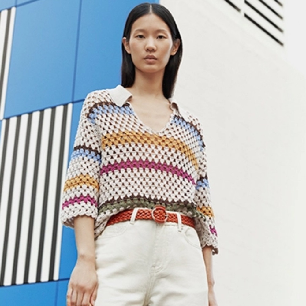 SUNCOO Paris Pajily Crochet Top